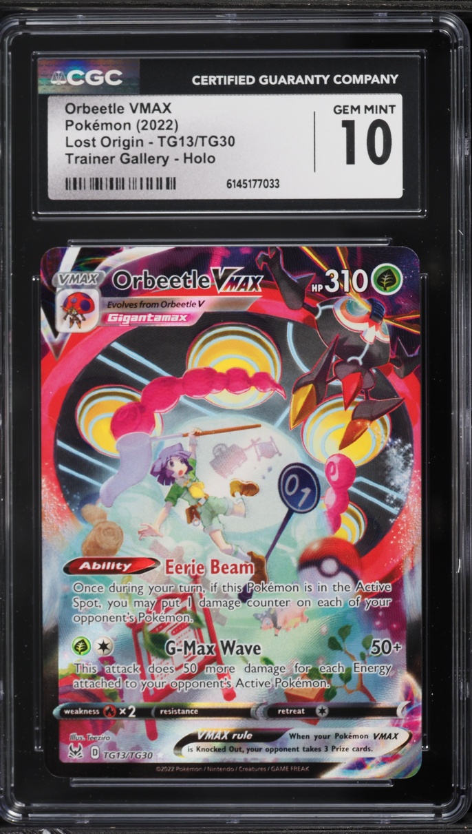 2022 Pokemon Sword & Shield Lost Origin CHR Orbeetle VMAX #TG13 CGC 10 GEM MINT