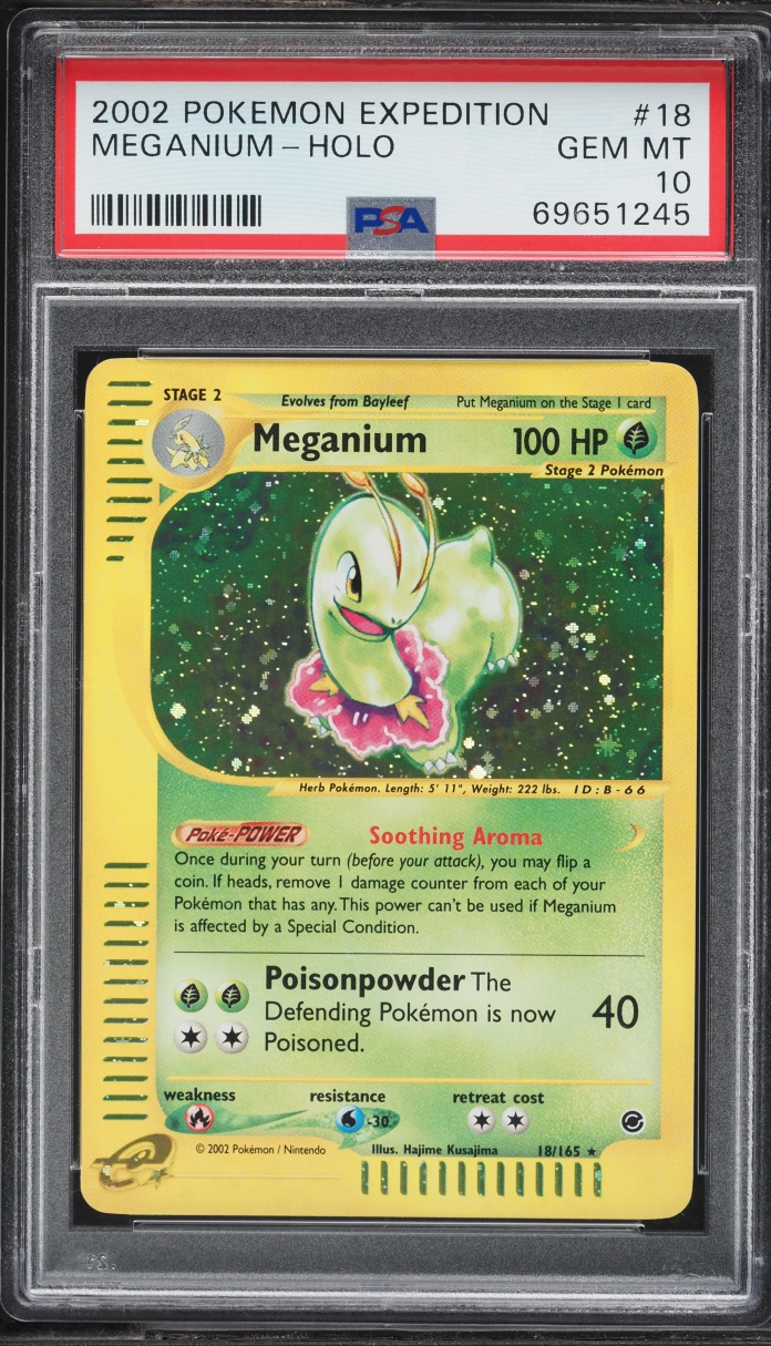 2002 Pokemon Expedition Holo Meganium #18 PSA 10 GEM MINT
