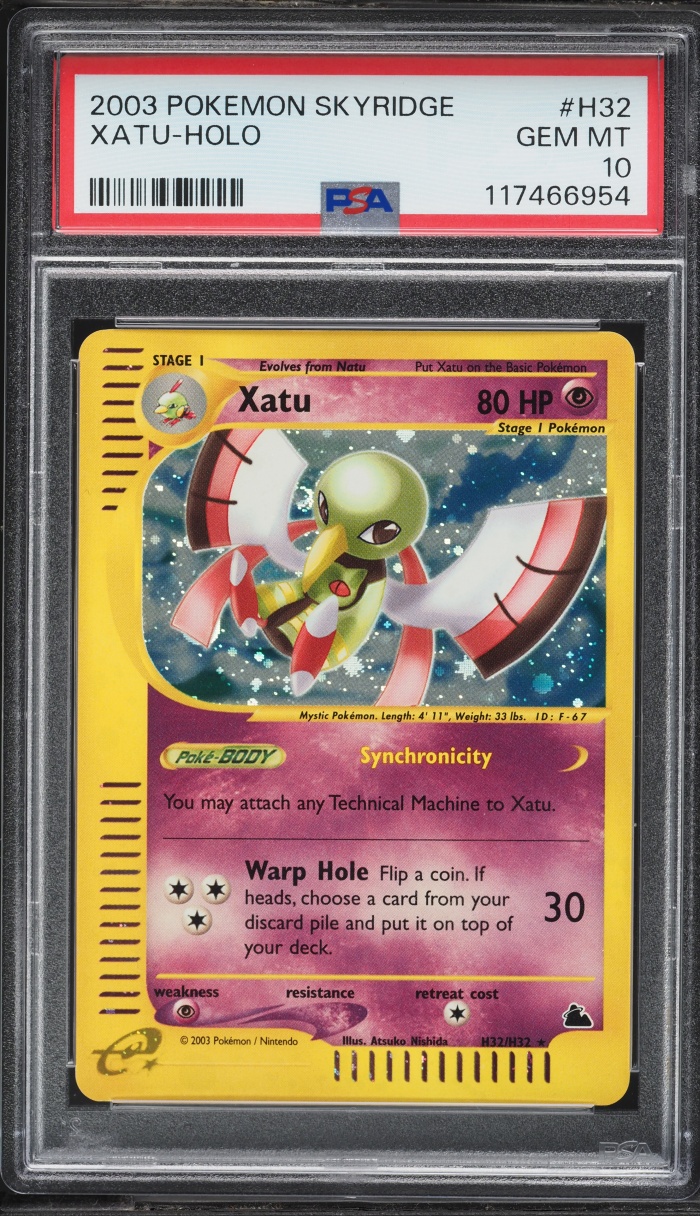 2003 Pokemon Skyridge Holo Xatu #H32 PSA 10 GEM MINT