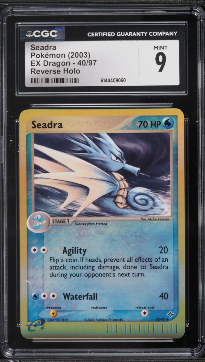 2003 Pokemon EX Dragon Reverse Holo Seadra #40 CGC 9 MINT