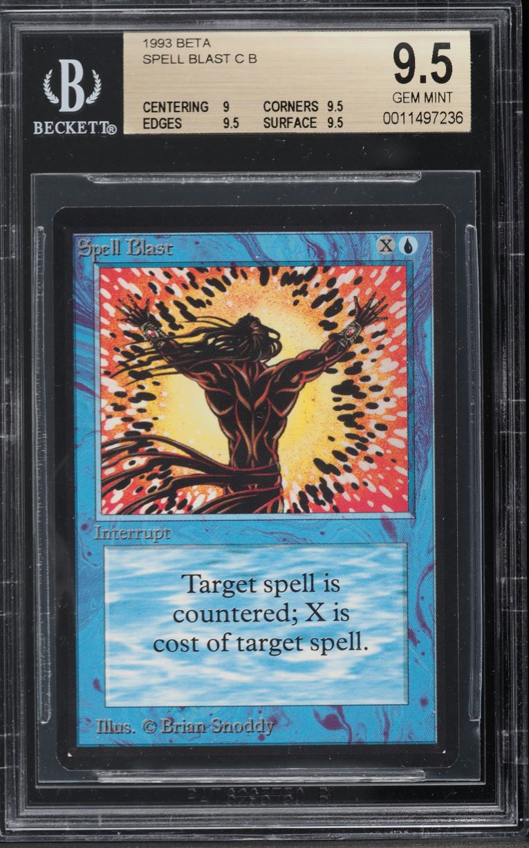 1993 Magic The Gathering MTG Alpha Spell Blast C B BGS 9.5 GEM