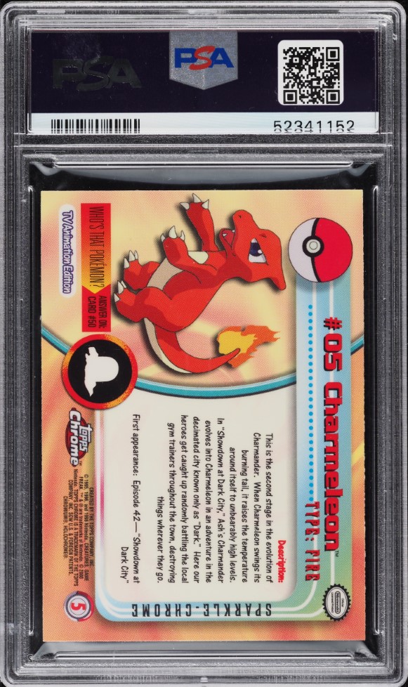 2000 Topps Chrome Pokemon Series 1 Sparkle Charmeleon #5 PSA 10 GEM MINT