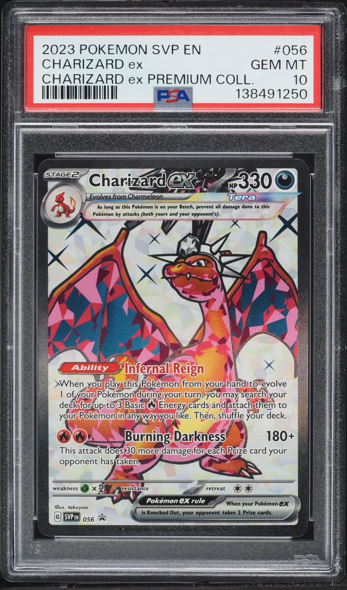 2023 Pokemon Scarlet & Violet Promo Premium Collection Full Art Charizard EX #56 PSA 10 GEM