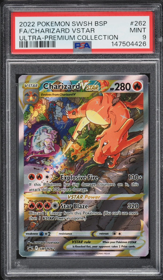 2022 Pokemon Sword & Shield Promo Ultra Premium Full Art Charizard VSTAR #SWSH262 PSA 9 MINT