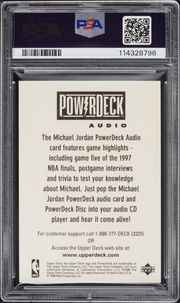1997 Upper Deck Powerdeck Promo Michael Jordan PSA 10 GEM MINT