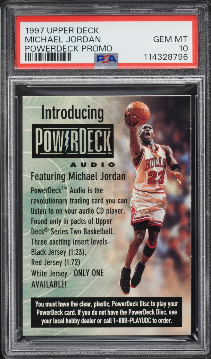 1997 Upper Deck Powerdeck Promo Michael Jordan PSA 10 GEM MINT