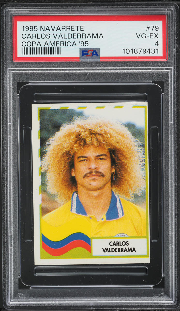 1995 Navarrete Copa America Carlos Valderrama #79 PSA 4 VGEX - Photo 1
