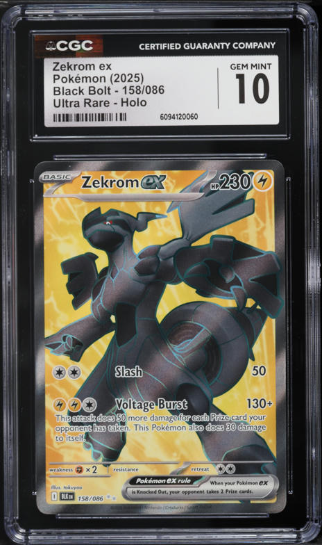 2025 Pokemon Scarlet & Violet Black Bolt BWR Zekrom Ex #172 PSA 10