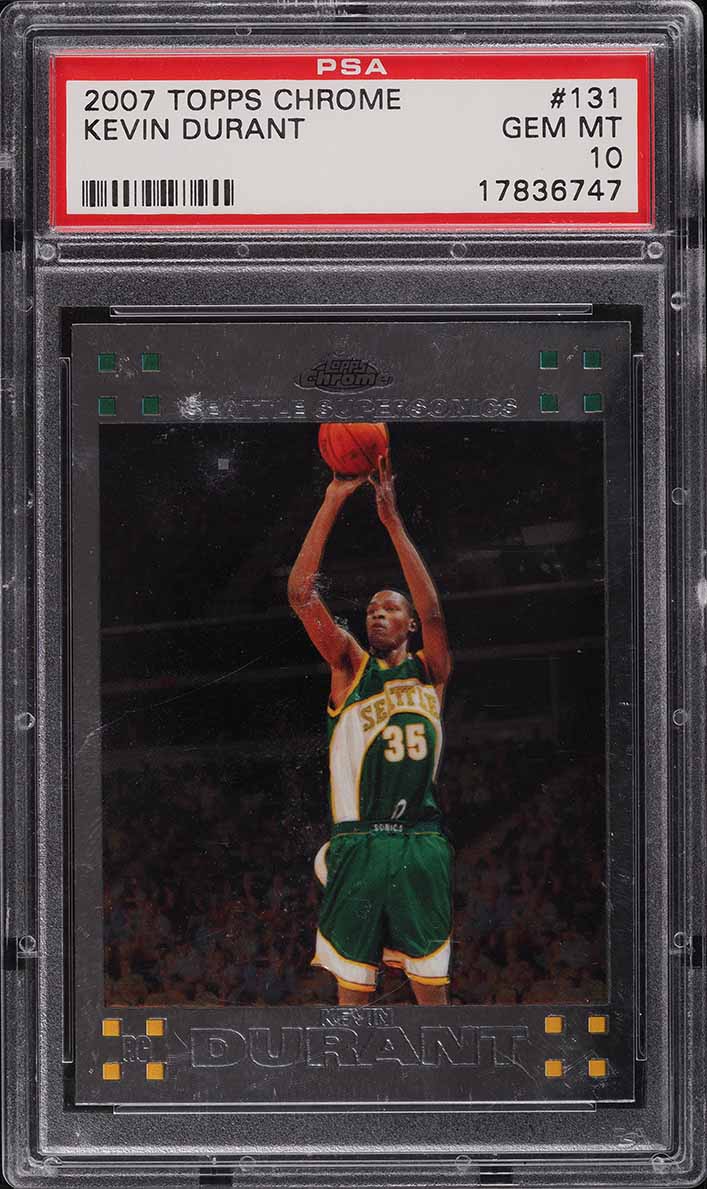 2007 Topps Chrome Kevin Durant ROOKIE #131 PSA 10 GEM MINT