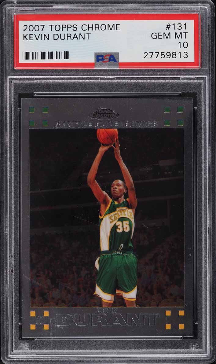 2007 Topps Chrome Kevin Durant ROOKIE #131 PSA 10 GEM MINT