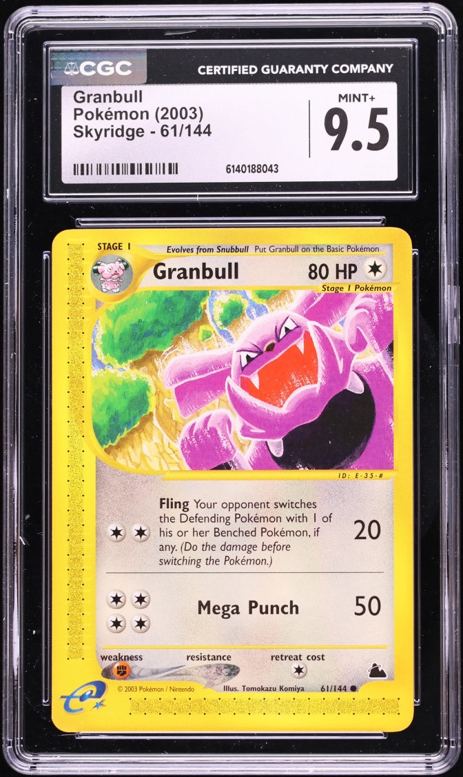 2003 Pokemon Skyridge Granbull #61 CGC 9.5 MINT+