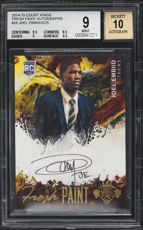 2014 National Treasures Joel Embiid ROOKIE PATCH AUTO DNA 10 /99