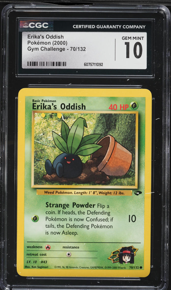 2000 Pokemon Gym Challenge Erika's Oddish #70 CGC 10 GEM MINT