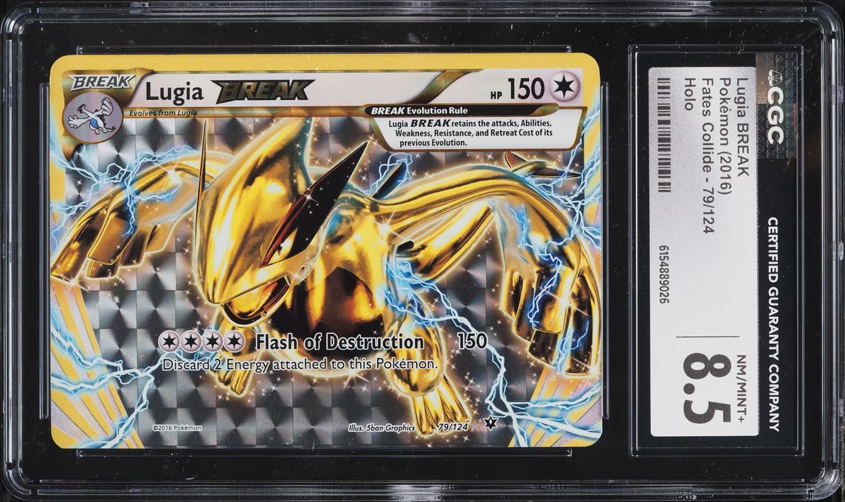 2016 Pokemon XY Fates Collide Holo Lugia BREAK #79 CGC 8.5 NM-MT+