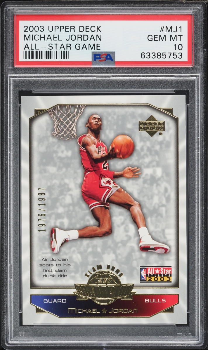 2003 Upper Deck All-Star Weekend Promo Michael Jordan /1987 #MJ1 PSA 10 GEM MINT
