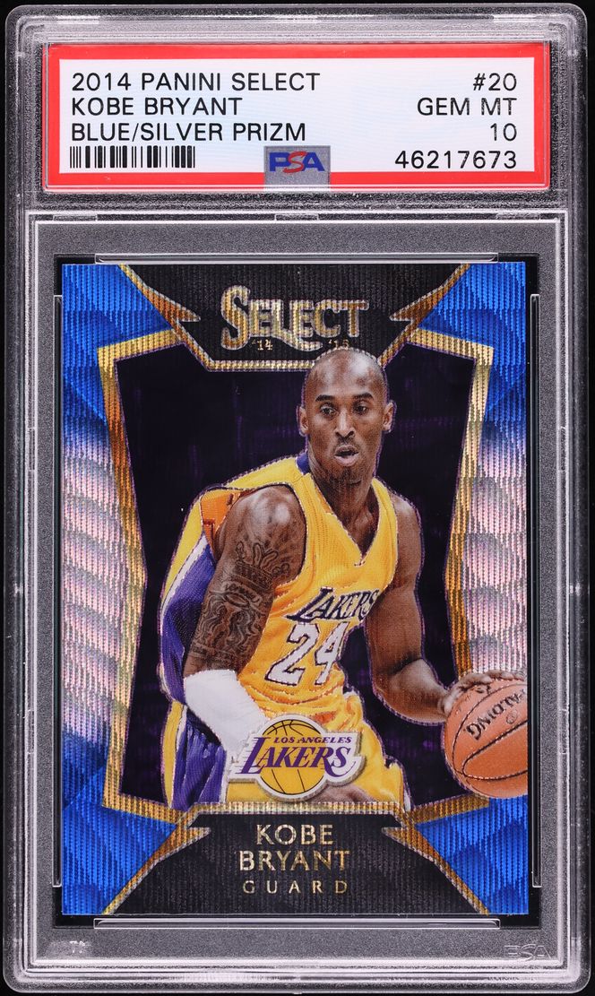 2014 Select Blue Silver Prizm Kobe Bryant #20 PSA 10 GEM MINT