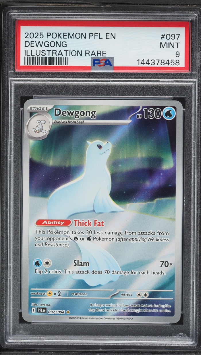2025 Pokemon Mega Evolution Phantasmal Flames IR Dewgong #97 PSA 9 MINT