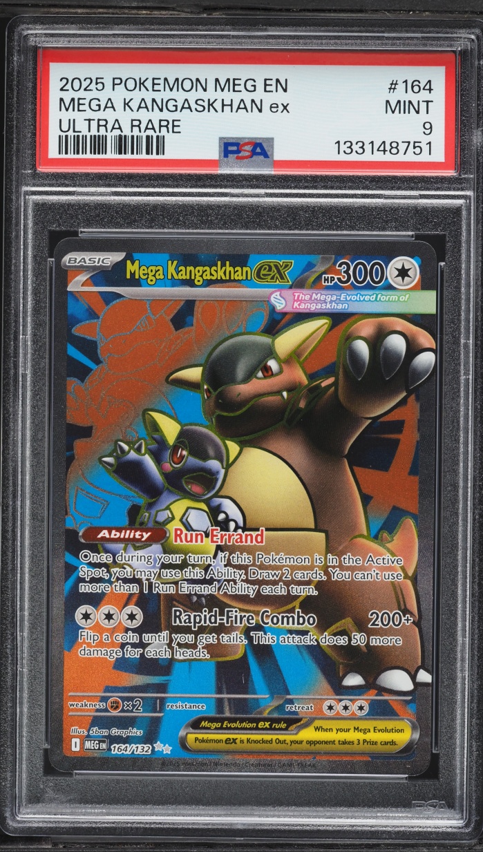 2025 Pokemon Mega Evolution Full Art Mega Kangaskhan Ex #164 PSA 9 MINT