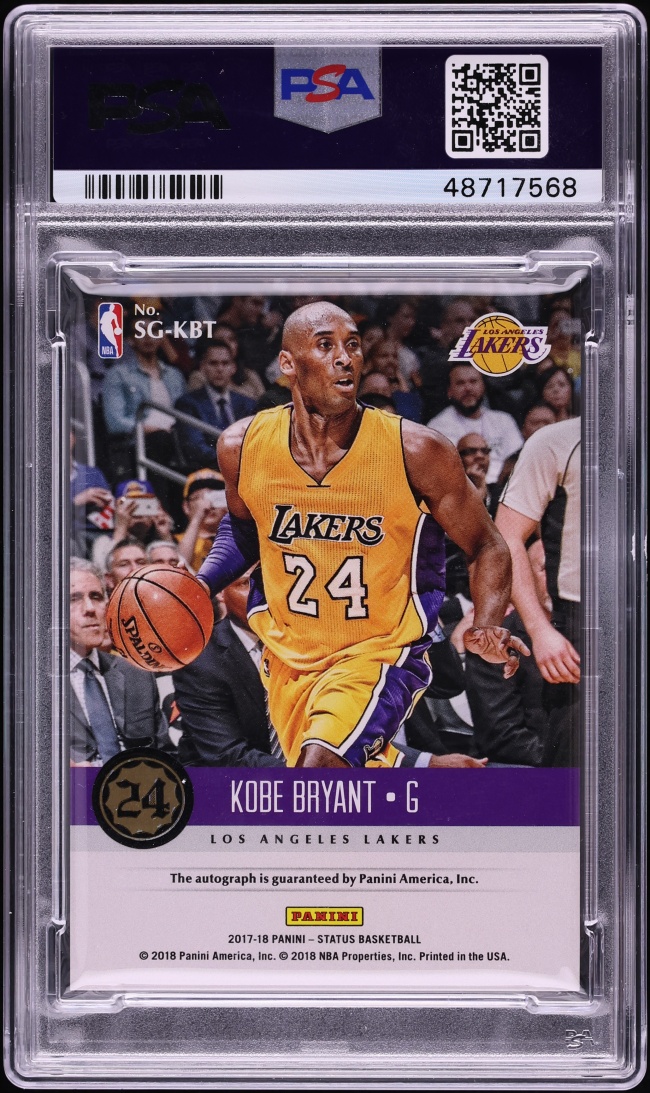 2017 Panini Status Kobe Bryant AUTO #SG-KBT PSA 9 MINT