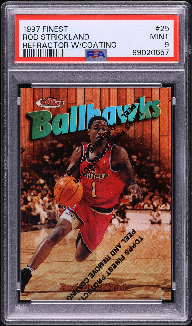 1997 Finest Refractor w/ Coating Rod Strickland #25 PSA 9 MINT