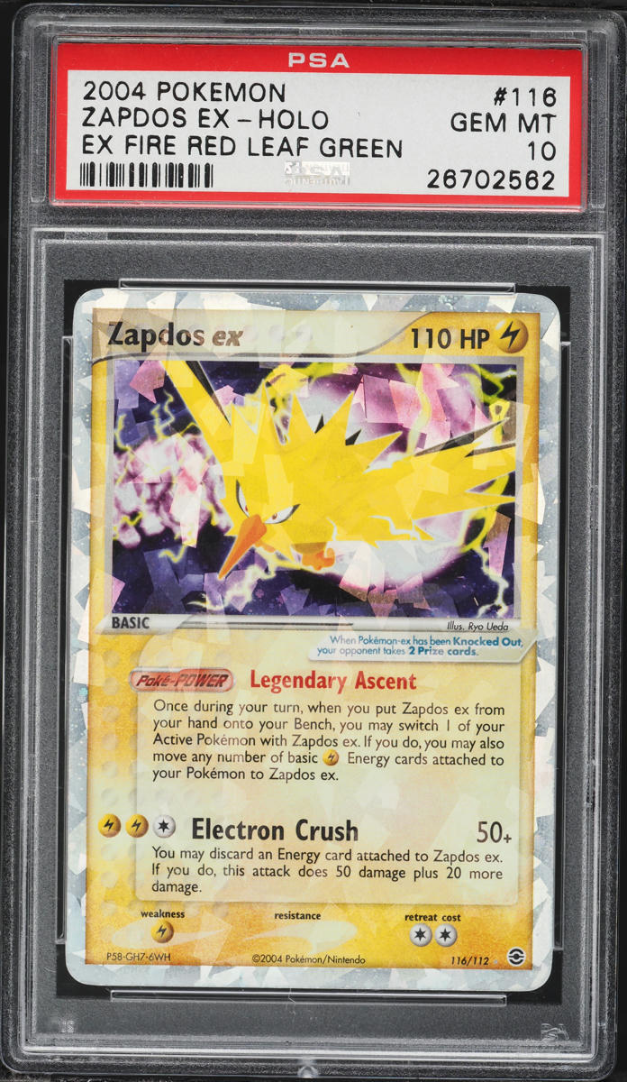2004 Pokemon EX Fire Red & Leaf Green Holo Zapdos EX #116 PSA 10 GEM MINT