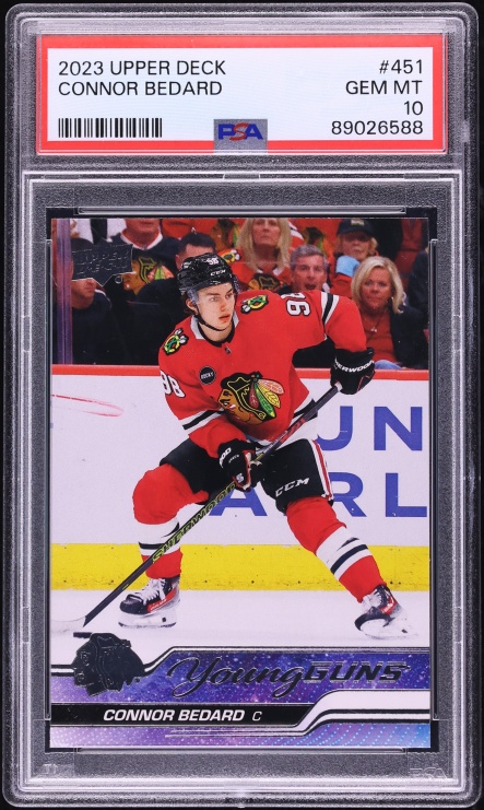2023 Upper Deck Young Guns Connor Bedard ROOKIE #451 PSA 10 GEM MINT