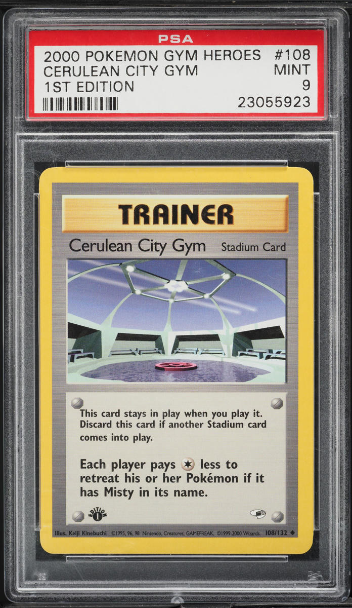 2000 Pokemon Gym Heroes 1st Edition Cerulean City Gym #108 PSA 9 MINT