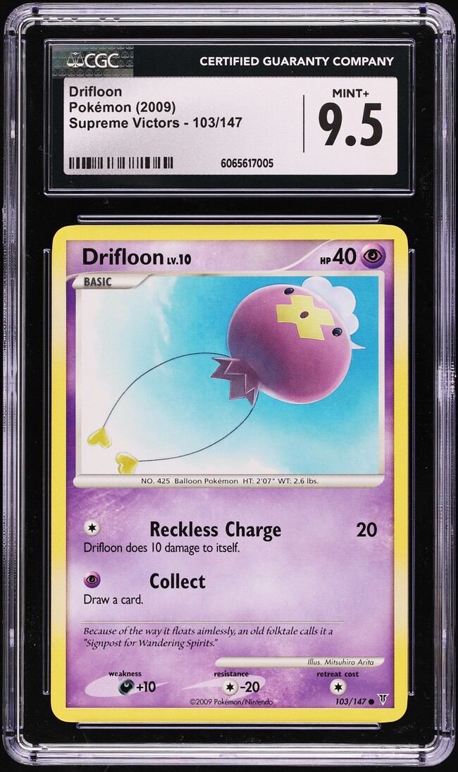 2009 Pokemon Platinum Supreme Victors Drifloon #103 CGC 9.5 MINT+