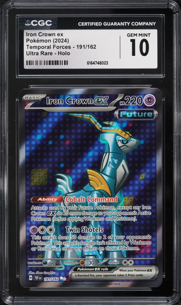 2024 Pokemon Scarlet & Violet Temporal Forces Full Art Iron Crown Ex #191 CGC 10 GEM MINT