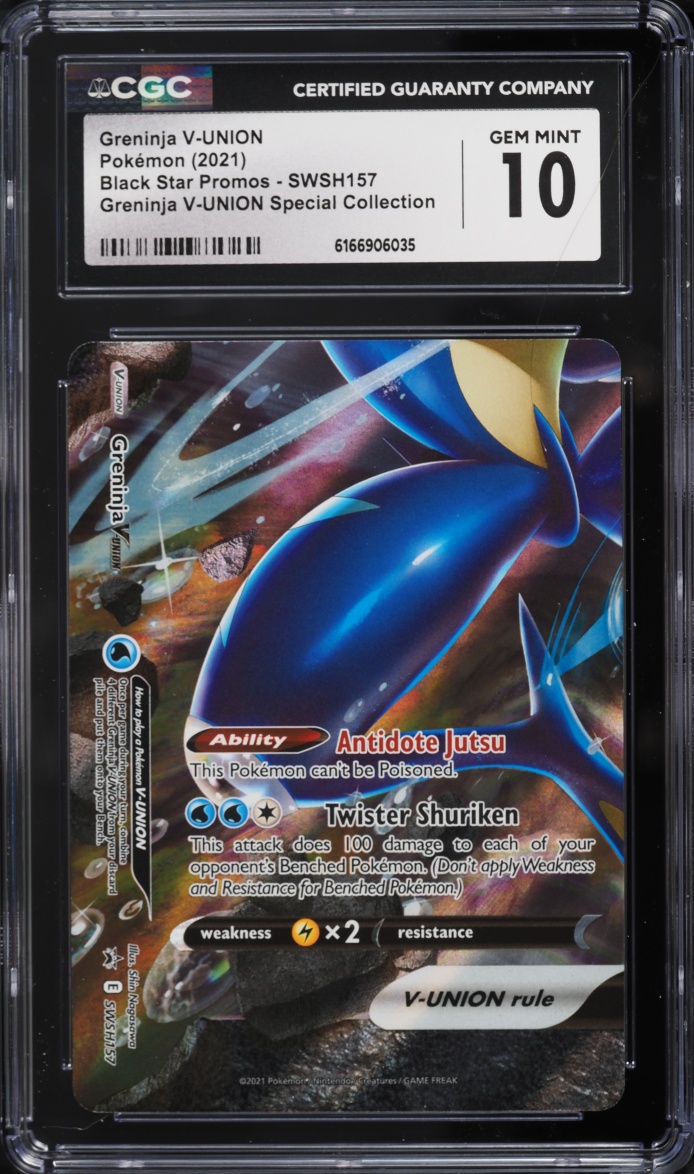 2021 Pokemon Sword & Shield Promo Special Collection Greninja V-UNION #SWSH157 CGC 10 GEM MINT