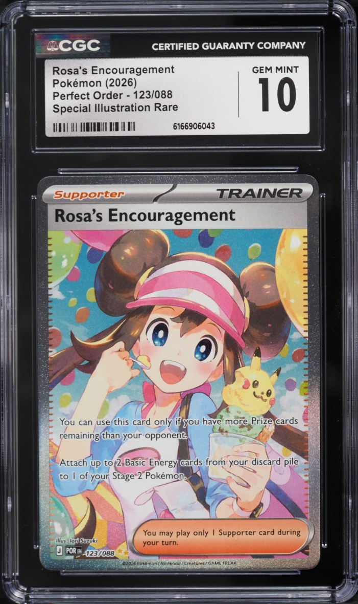 2026 Pokemon Mega Evolution Perfect Order SIR Rosa's Encouragement #123 CGC 10 GEM MINT