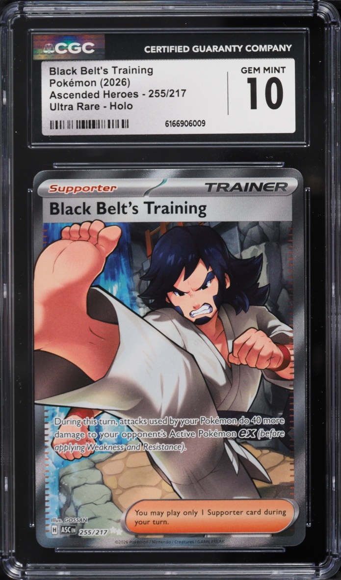 2026 Pokemon Mega Evolution Ascended Heroes Full Art Black Belt's Training #255 CGC 10 GEM MINT