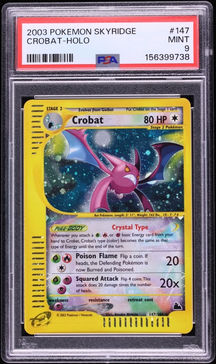 2003 Pokemon Skyridge Holo Crystal Crobat #147 PSA 9 MINT