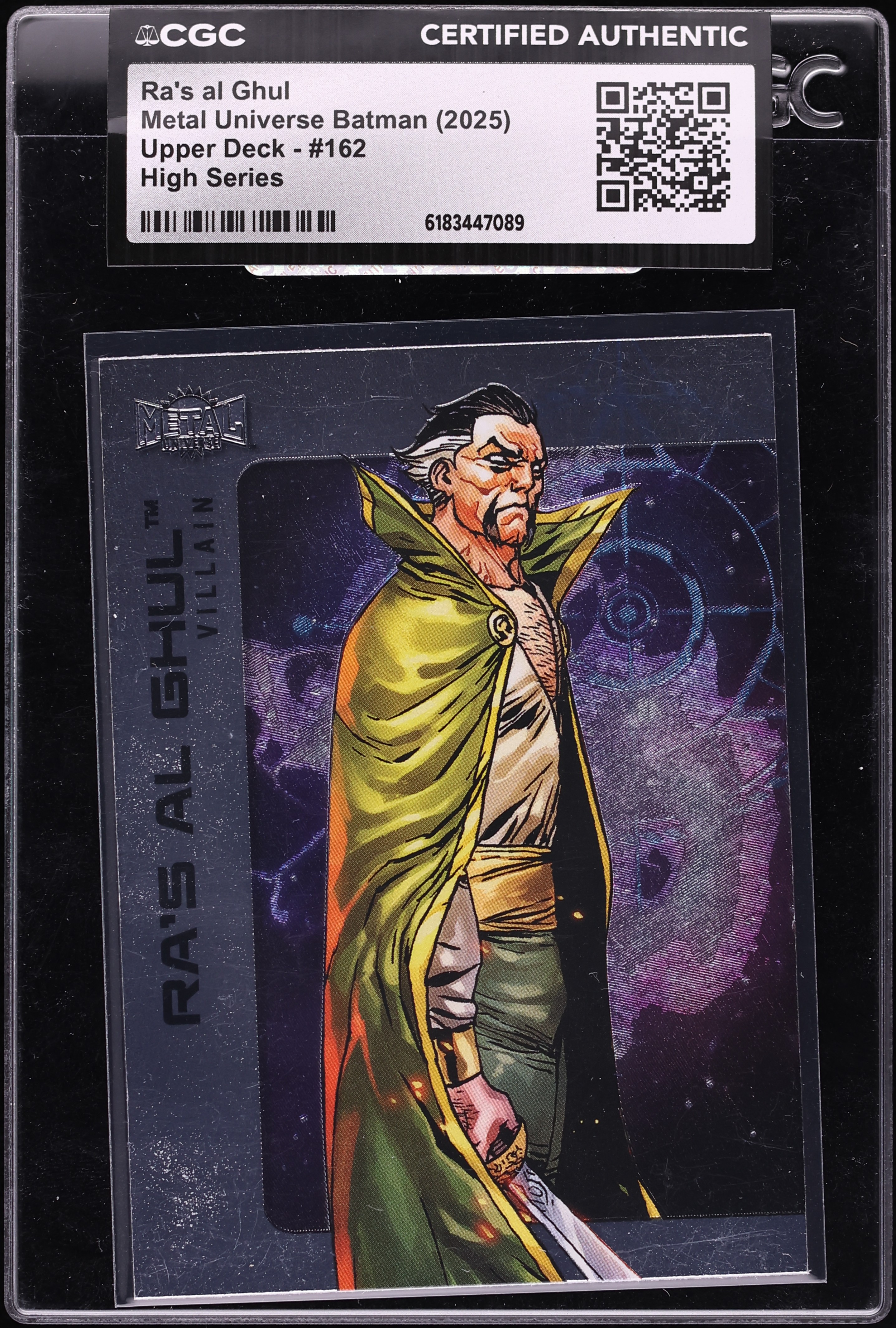 2025 Metal Universe Batman High Series Ra's al Ghul #162 CGC AUTH