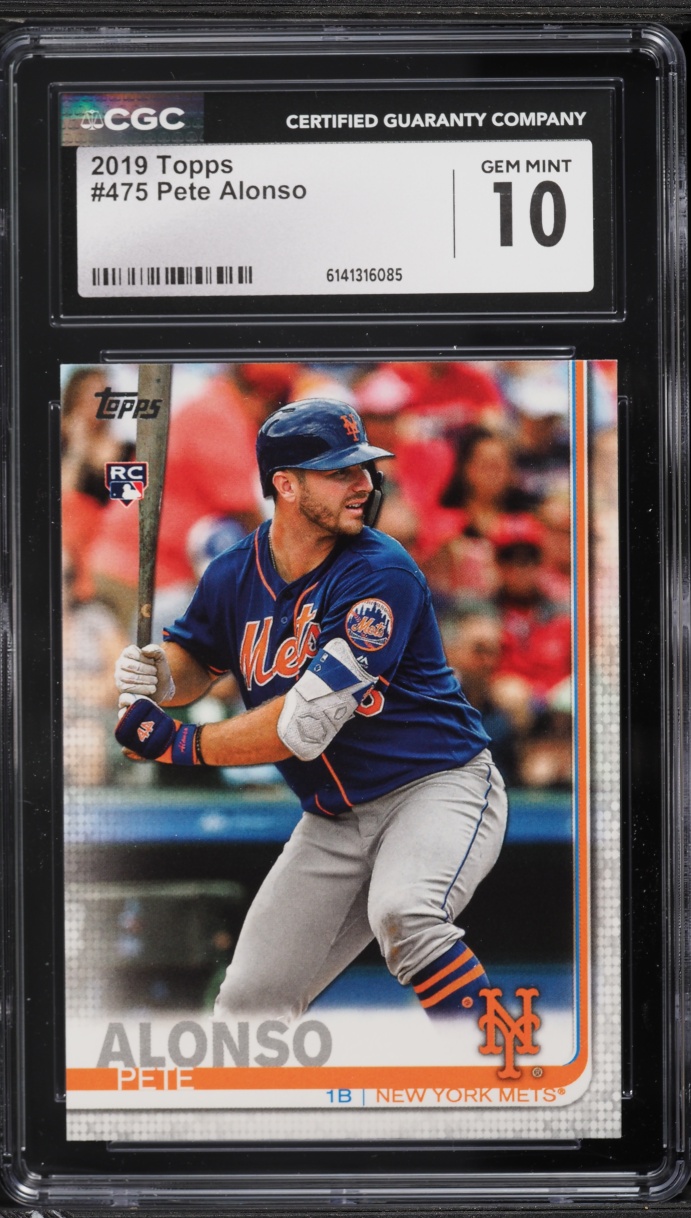 2019 Topps Pete Alonso ROOKIE #475 CGC 10 GEM MINT