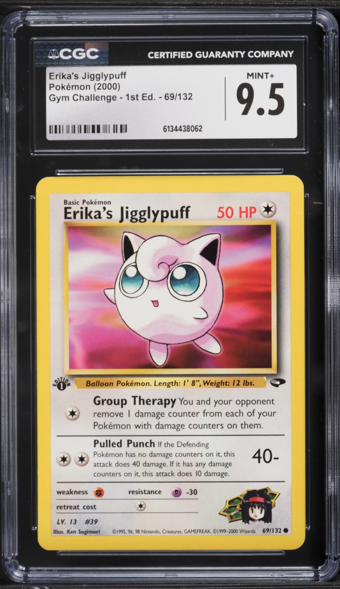 2000 Pokemon Gym Challenge 1st Edition Erika's Jigglypuff #69 CGC 9.5 MINT+