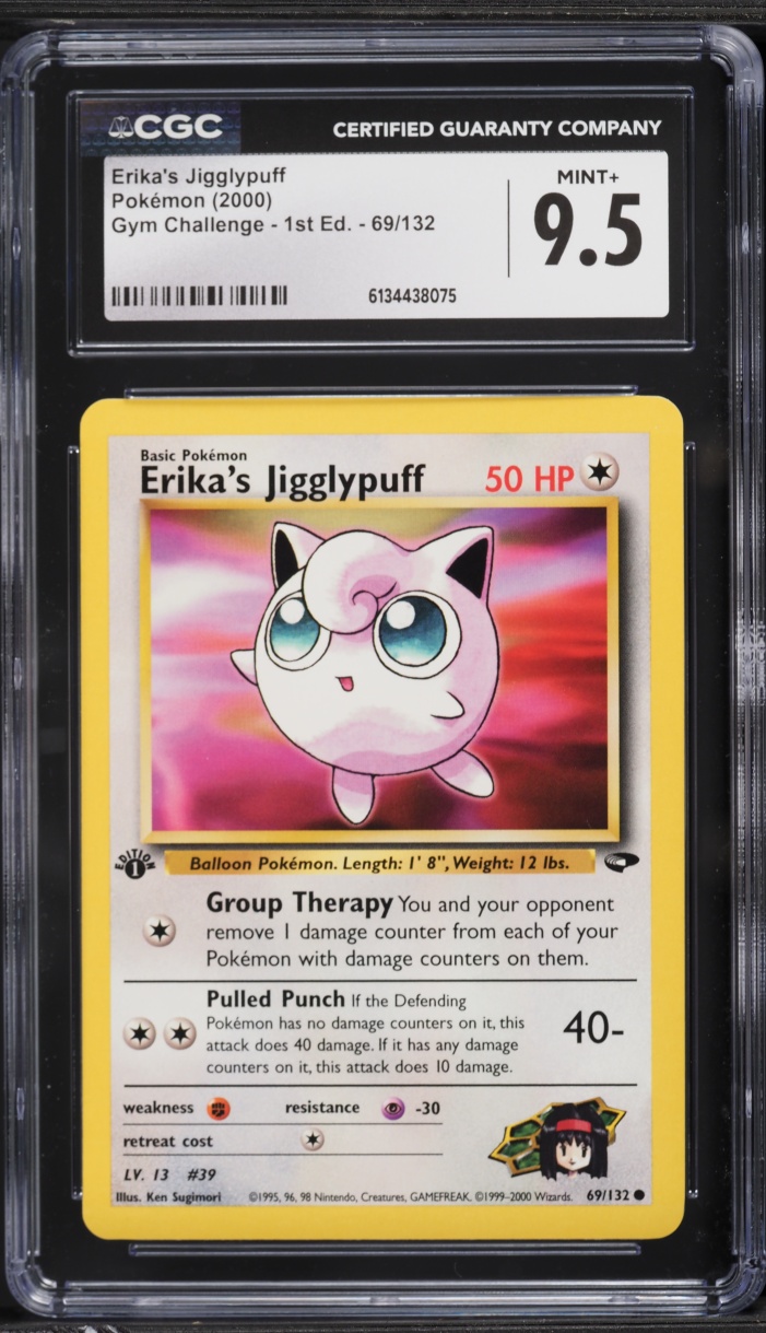 2000 Pokemon Gym Challenge 1st Edition Erika's Jigglypuff #69 CGC 9.5 MINT+