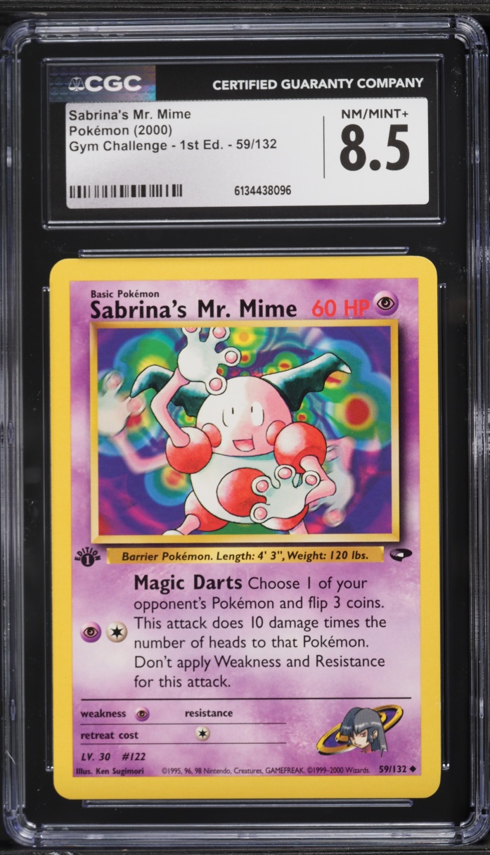 2000 Pokemon Gym Challenge 1st Edition Sabrina's Mr. Mime #59 CGC 8.5 NM-MT+