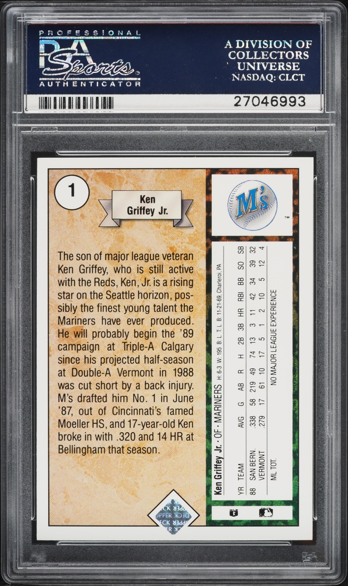 1989 Upper Deck Ken Griffey Jr. ROOKIE #1 PSA 9 MINT