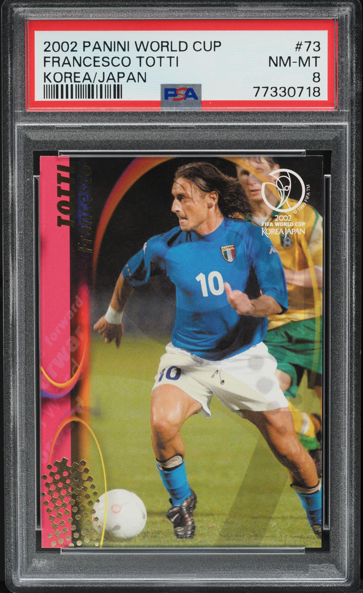 2002 Panini World Cup Korea Japan Francesco Totti #73 PSA 8 NM-MT