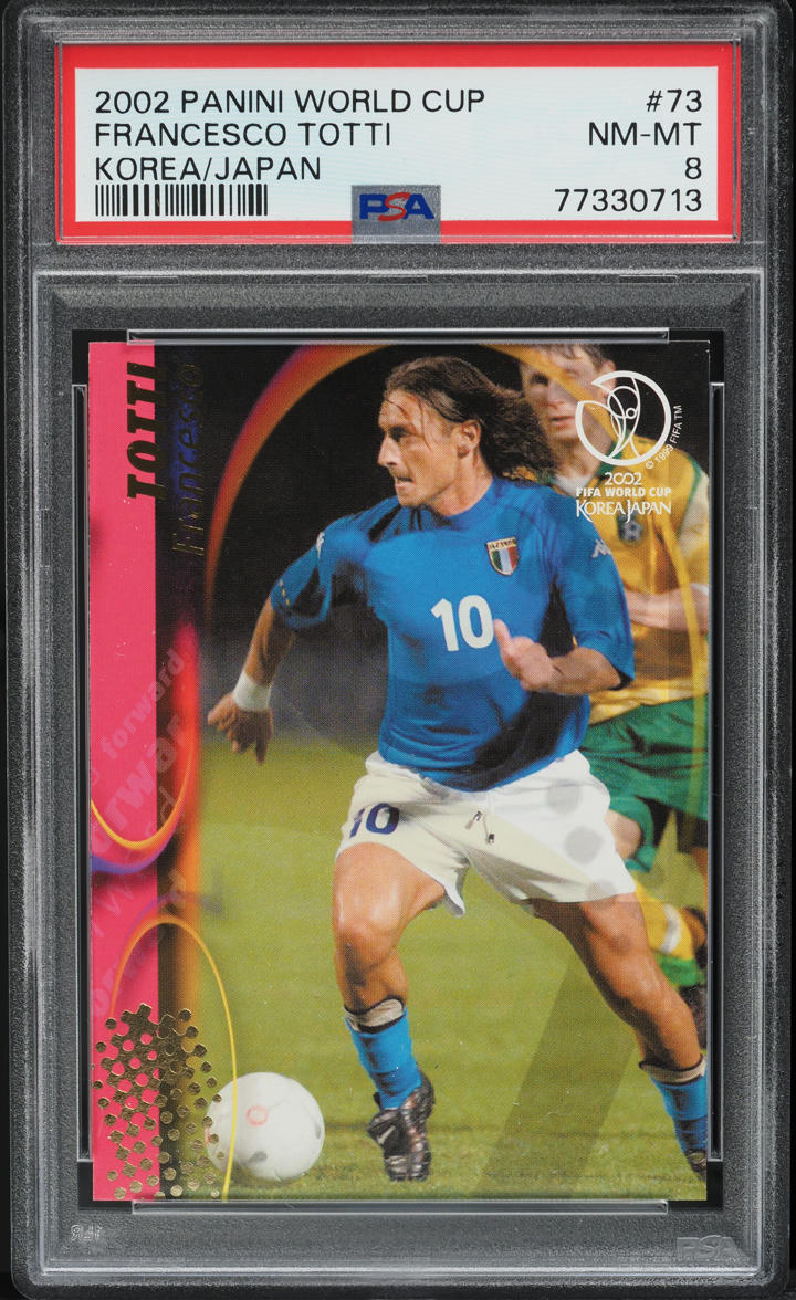 2002 Panini World Cup Korea/Japan Francesco Totti #73 PSA 8 NM-MT