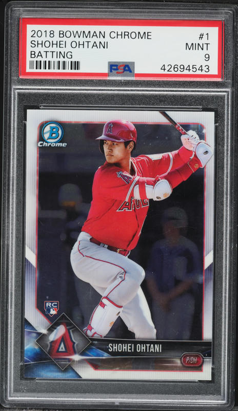 2018 Bowman #49 Shohei Ohtani RC PSA 9 on Fanatics Collect