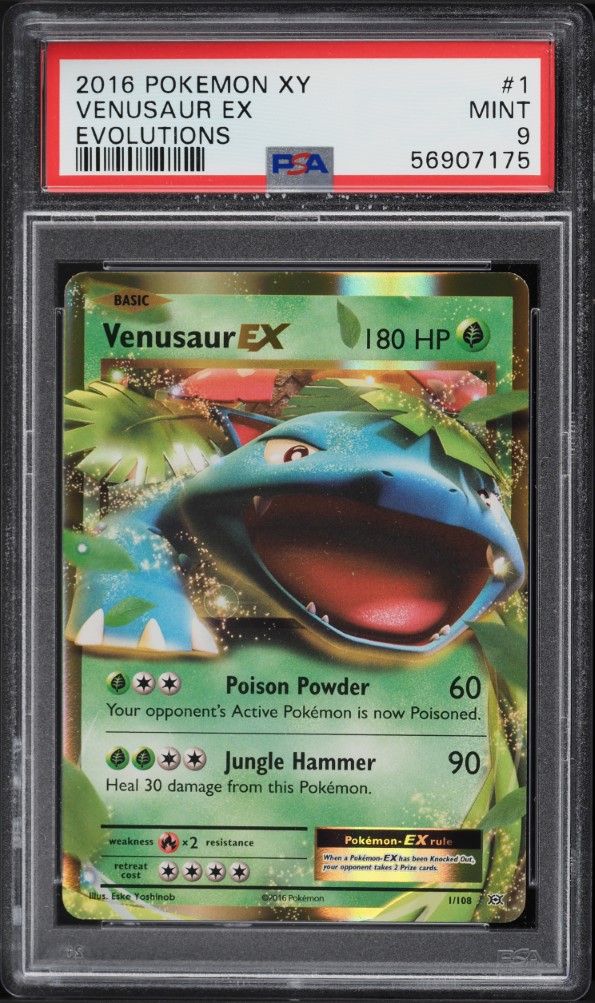 2016 Pokemon XY Evolutions Venusaur EX #1 PSA 9 MINT