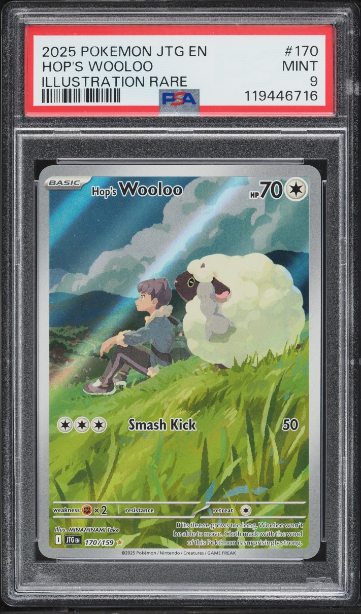 2025 Pokemon Scarlet & Violet Journey Together IR Hop's Wooloo #170 PSA 9 MINT