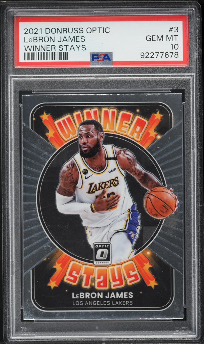 2021 Donruss Optic Winner Stays LeBron James #3 PSA 10 GEM MINT