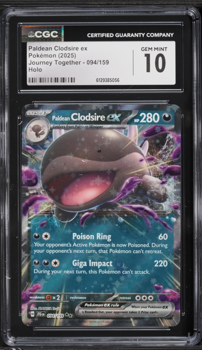 2025 Pokemon Scarlet & Violet Journey Together Paldean Clodsire EX #94 CGC 10 GEM MINT