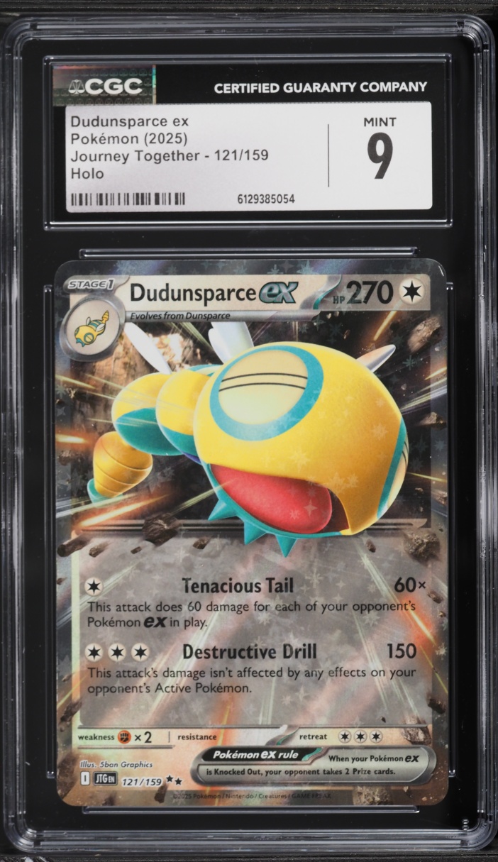 2025 Pokemon Scarlet & Violet Journey Together Dudunsparce EX #121 CGC 9 MINT