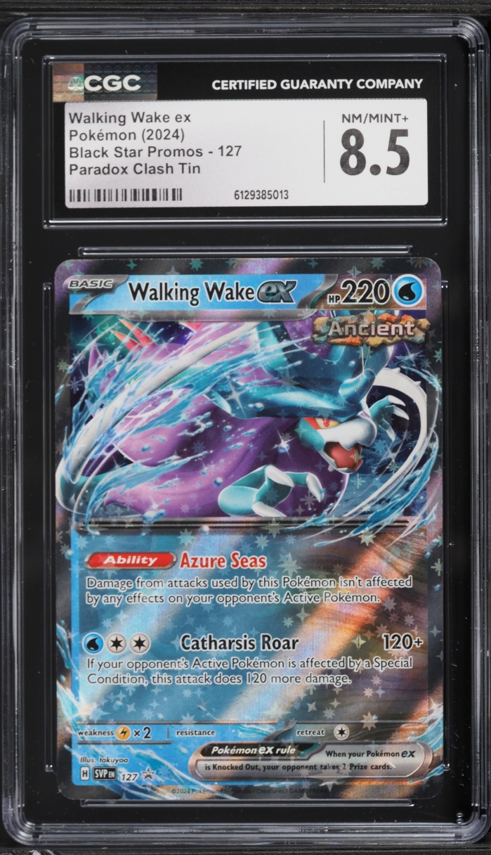 2024 Pokemon Scarlet & Violet Promo Paradox Clash Walking Wake EX #127 CGC 8.5 NM-MT+