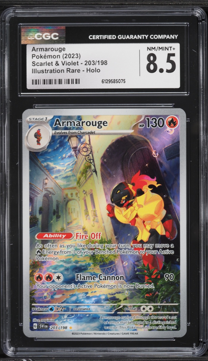 2023 Pokemon Scarlet & Violet IR Armarouge #203 CGC 8.5 NM-MT+
