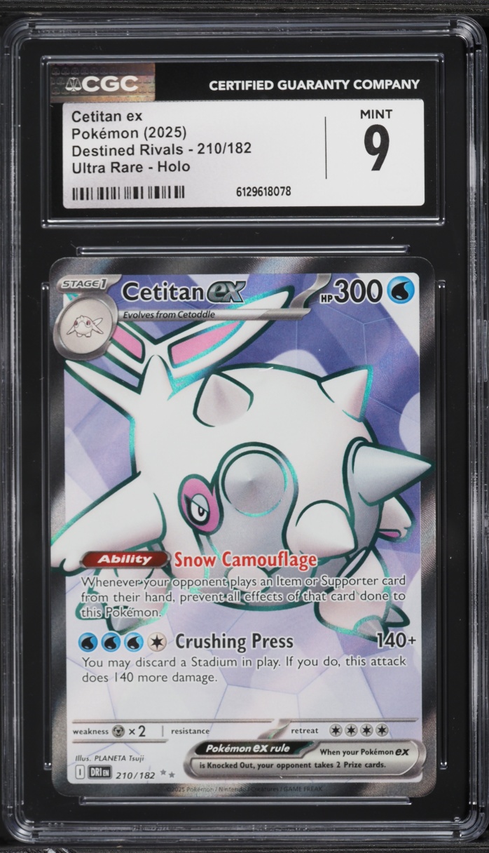 2025 Pokemon Scarlet & Violet Destined Rivals Full Art Cetitan ex #210 CGC 9 MINT